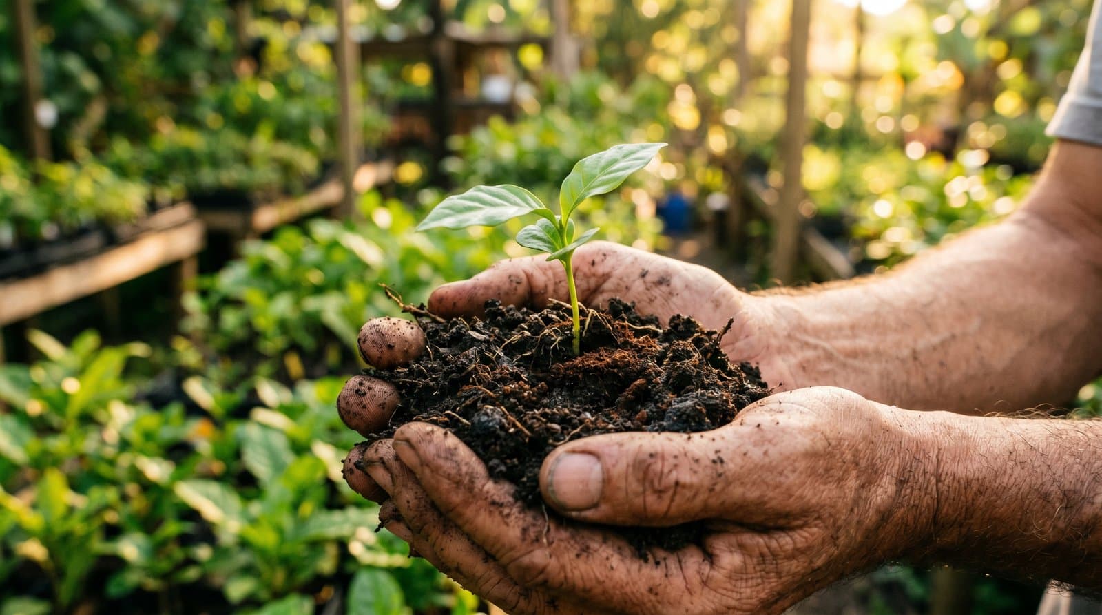 How spent coffee grounds build a living soil